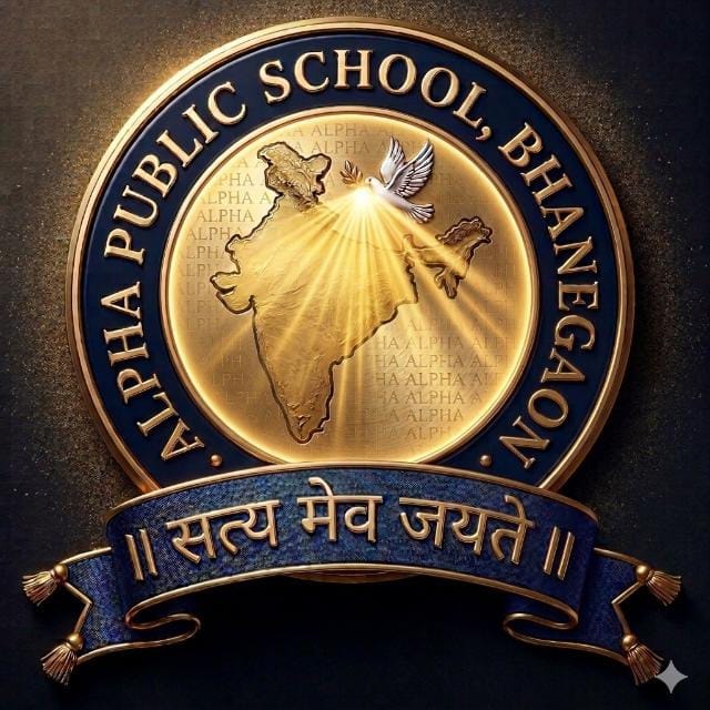 Alpha Public School, Bhanegaon logo